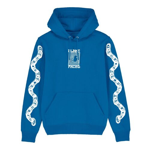 Make The Connection Hoodie - Blue - ORGANIC X RECYCLED - Medium - Blue