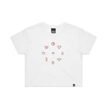 Equal Beings - T-shirt court blanc x noir - Moyen - Blanc x rose 1