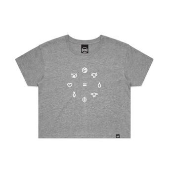 Equal Beings - T-shirt court blanc x noir - Moyen - Gris chiné 1