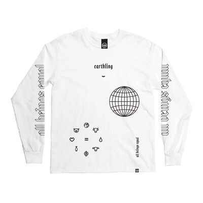 Manica lunga Earthling - Nero - XS - Bianco