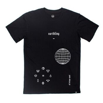 T-shirt Earthling - Noir - Grand - Noir 1