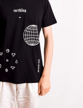 T-shirt Earthling - Noir - XS - Blanc 4