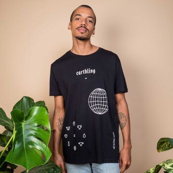 T-shirt Earthling - Noir - XS - Blanc 7