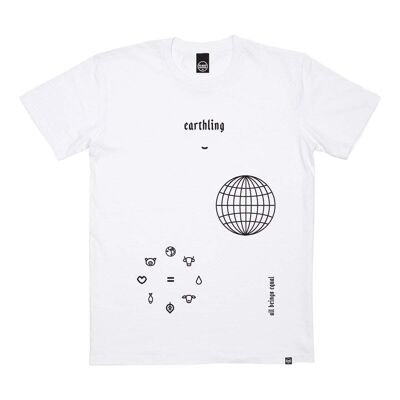 Camiseta Earthling - Negro - Pequeño - Blanco