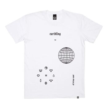 T-shirt Earthling - Noir - Petit - Blanc 1