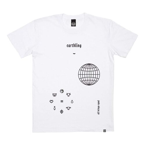 Earthling Tee - Black - Large - White