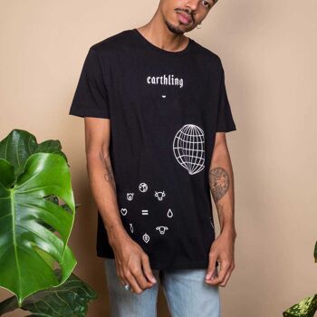 T-shirt Earthling - Noir - Grand - Blanc 3