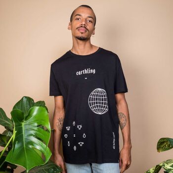 T-shirt Earthling - Noir - XL - Blanc 7