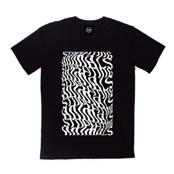 T-shirt Illusions - Arrêtez de manger des animaux - Blanc x Rouge - Grand - Noir 1
