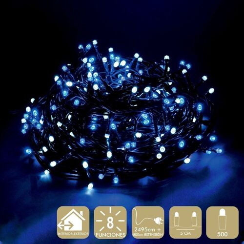 Buy wholesale CHRISTMAS - 500 LED LIGHTS 8 FUNCTIONS WHITE-BLUE 119967 | Leuchtfiguren