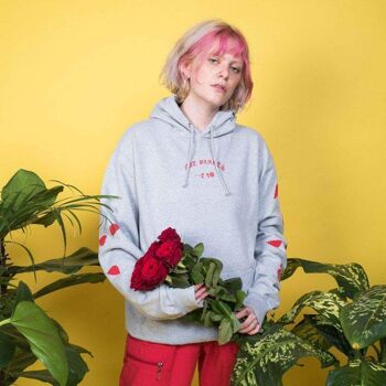 Eat Plants Scattered Roses - Sweat à capuche - Heather Grey - Small - Heather Grey 4