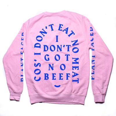 Kein Rindfleischpullover - Baby Pink x Electric Blue - Klein - Baby Pink