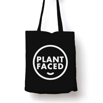 Einkaufstasche mit pflanzlichem Gesicht