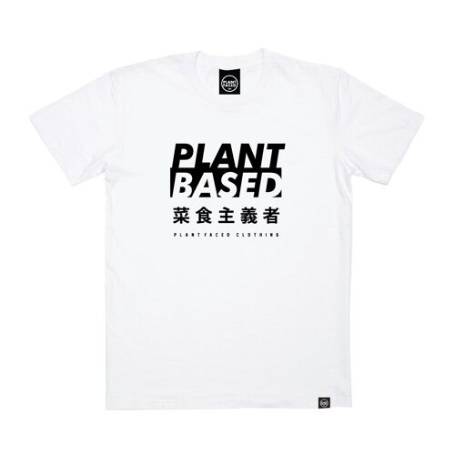 Plant Based Kanji Tee - Heather Grey T-Shirt - Large - White
