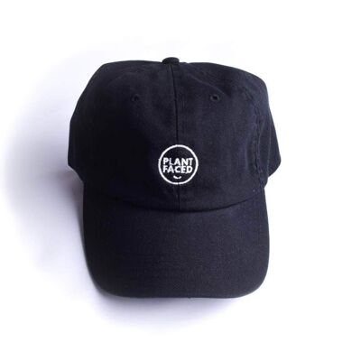 Plant Faced Dad Hat - Schwarz & Weiß