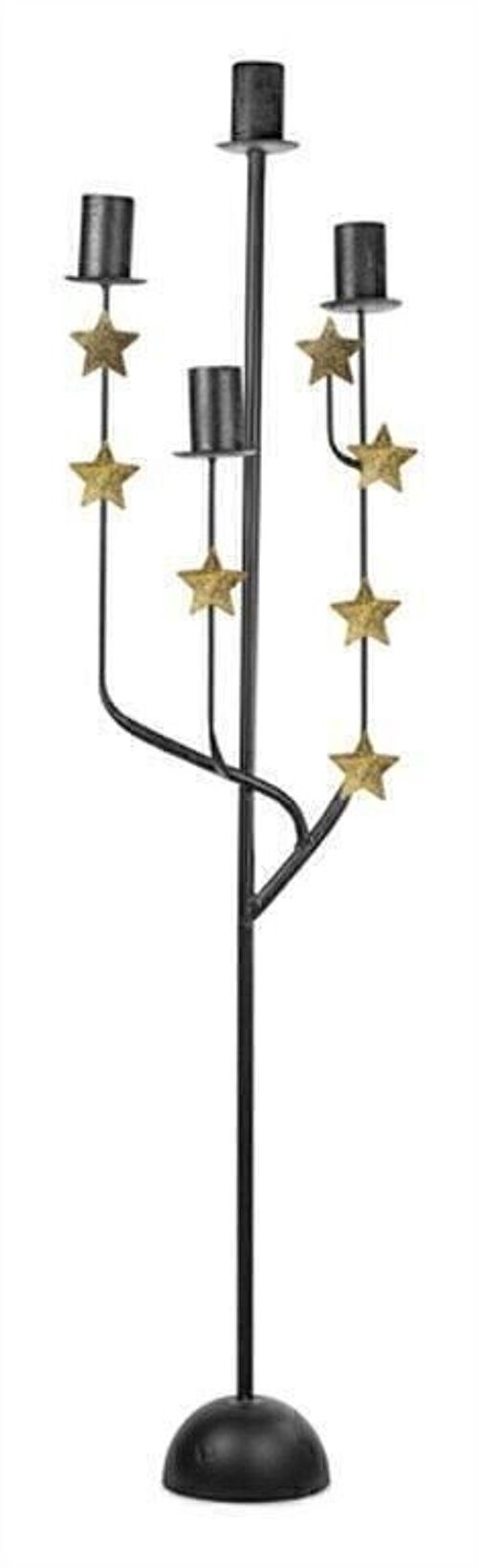 Kerzenhalter mit goldenen Sternen 125 cm VE 2