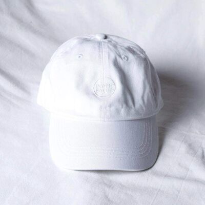Plant Faced Dad Hat - White Out