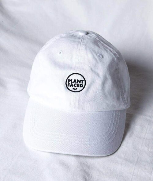 Plant Faced Dad Hat - White & Black