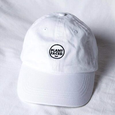 Plant Faced Dad Hat - Weiß & Schwarz