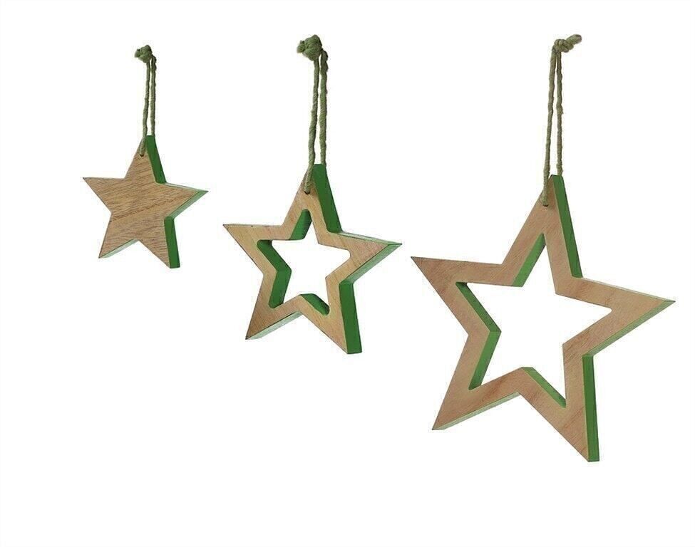 Stella naturale/verde 8/16/30 cm SET/ 3 VE 4