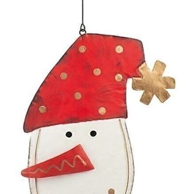 Pendant snowman head 20 cm PU 6 to decorate