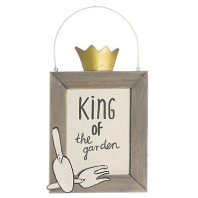 Sign King of the garden 12x19 cm PU 4