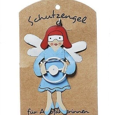 Guardian angel on card "For car drivers" VE 8 9 cm