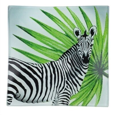 Plate Zebra 15x15 cm PU 12 Wild life