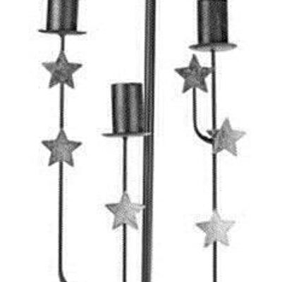 Kerzenhalter mit silbernen Sternen 125 cm VE 2