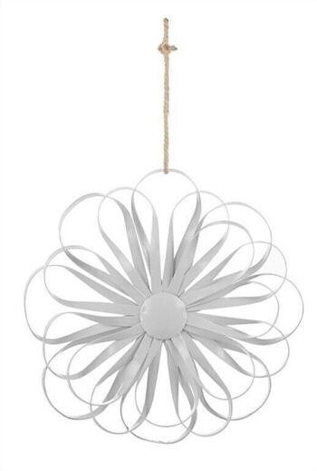 Pendentif fleur blanc ø 17 cm UE 6