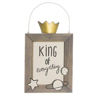 Schild King of everything 12x19 cm VE 4