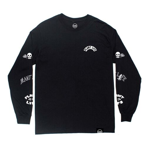 Plant Life Long Sleeve - White - Small - Black