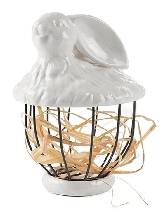 Cestino con coperchio coniglio 21/ø9 cm PU 4