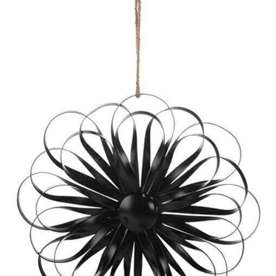 Pendentif fleur noir ø 17 cm UE 6