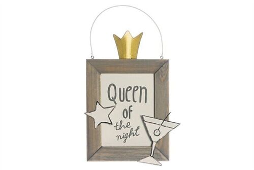 Schild Queen of the night 12x19 cm VE 4