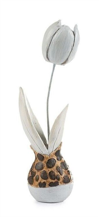 Imprimé léopard gris tulipe 14 cm PU 6