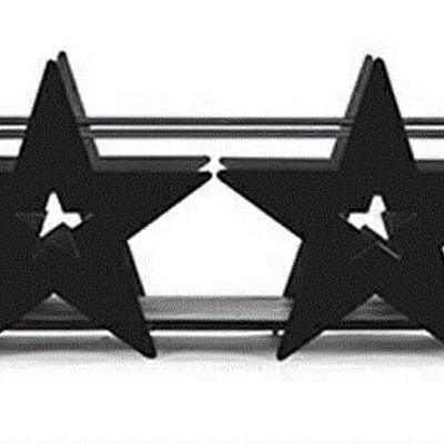 Candelero con estrellas negro 100x22 cm PU 2