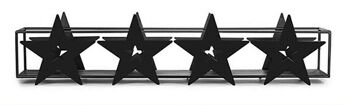 Bougeoir avec étoiles noir 100x22 cm UE 2
