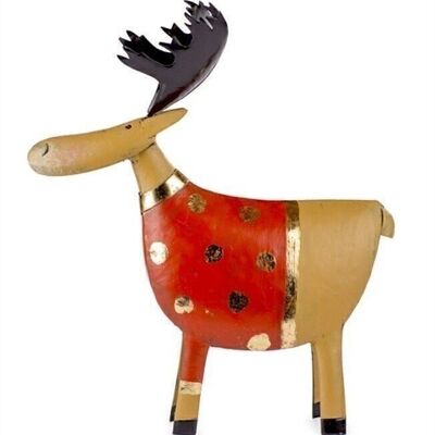 Reindeer red gold sweater 34 cm PU 2