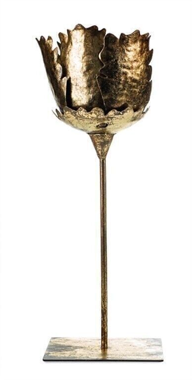 Teelichthalter Blüte gold 40 cm VE 2