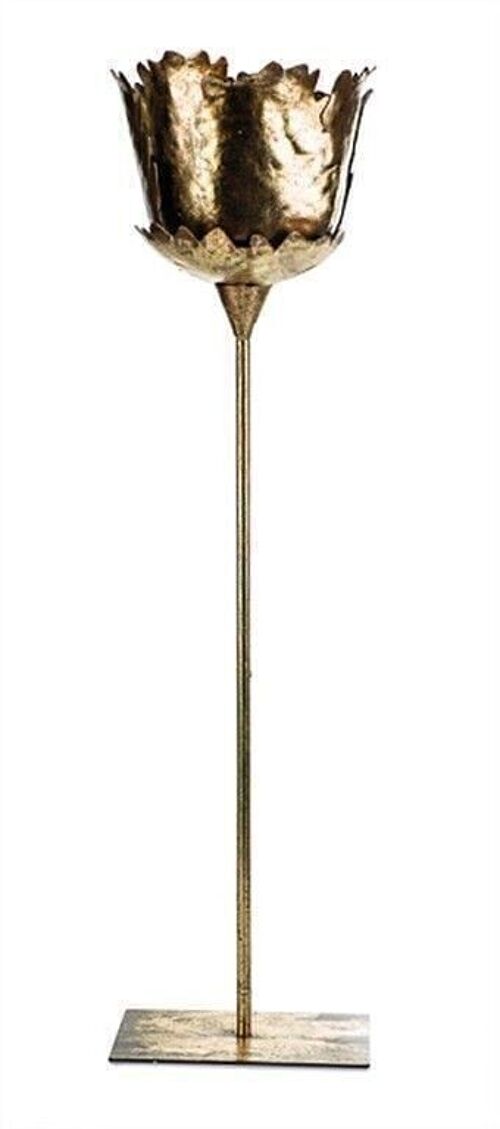 Teelichthalter Blüte gold 55 cm VE 2