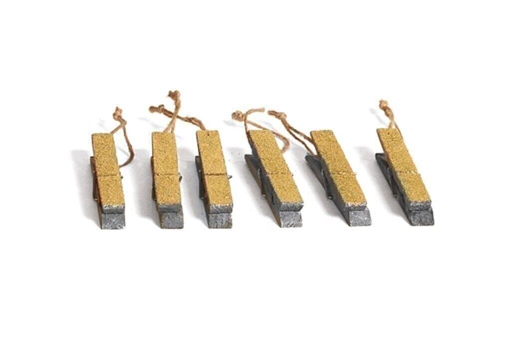 Clip gold set/6 9 cm VE12 sets