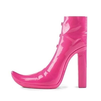 Stivali con gancio appendiabiti rosa 18 cm PU 2