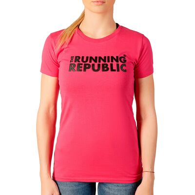 T-shirt di marca da donna rosa