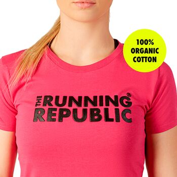 T-shirt de marque pour femmes rose 2