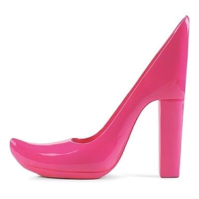 Zapatos de tacón con perchero rosa 18 cm PU 2