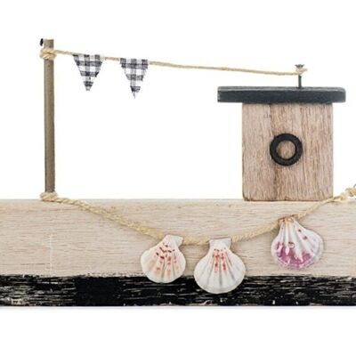 Boat with shells 29x17 cm PU 6