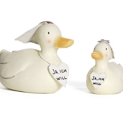 Duck with veil "Yes, I want" 20x16 cm PU 2