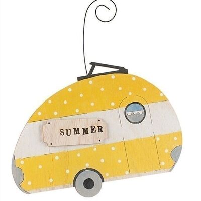 Remorque caravane jaune 22x16 cm PU 12