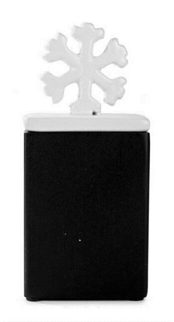 Boîte noire avec flocon de neige 7x17 cm UE 6